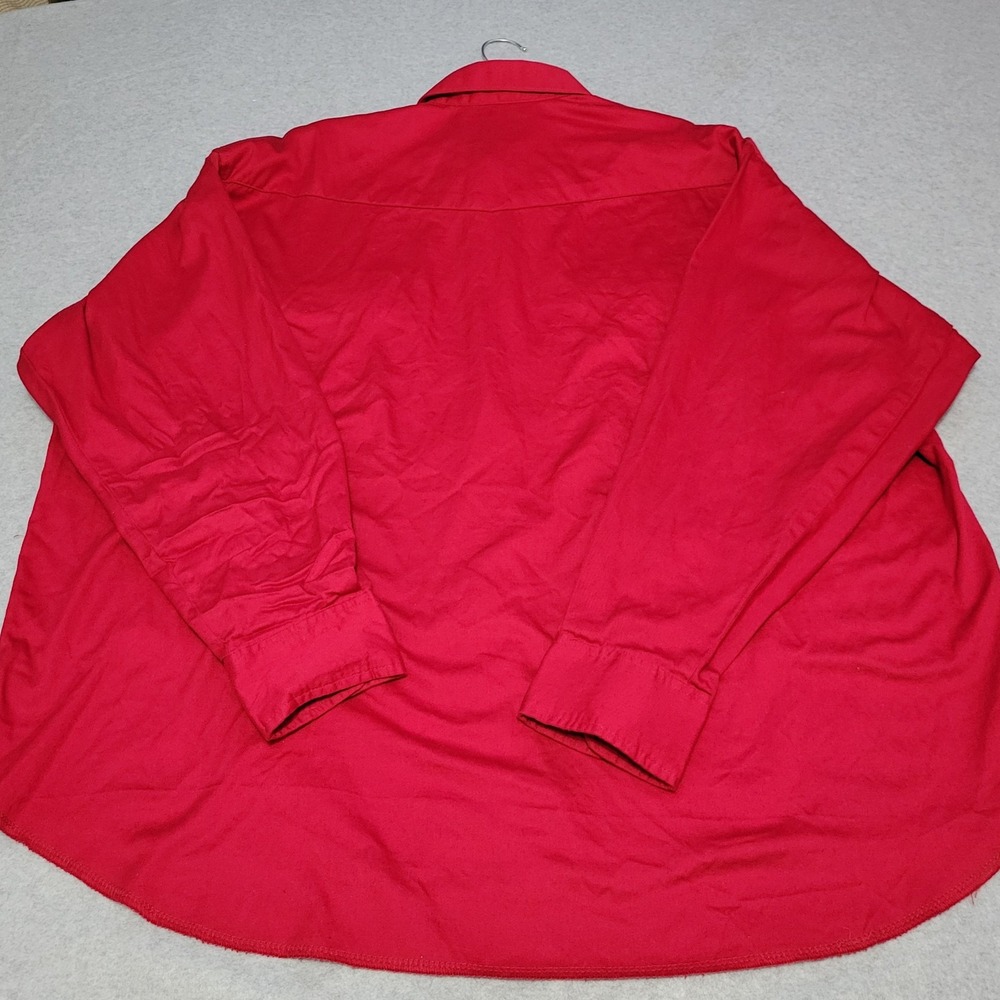 Vintage Wrangler Big Man X-Long Tails Red Shirt 18-36 BIG - Picture 3 of 14